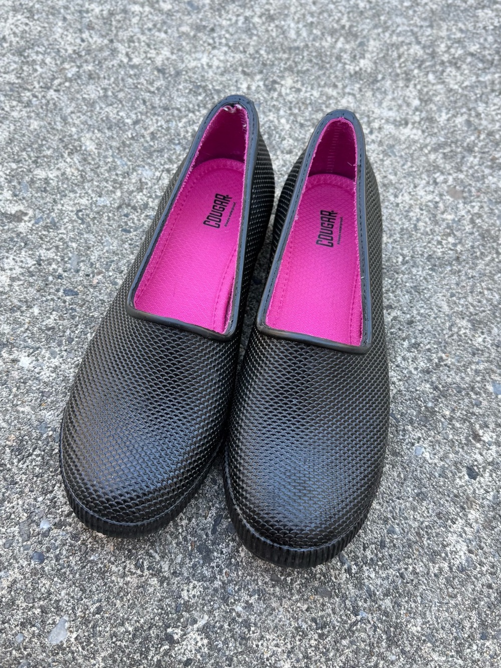 Cougar Ruby Waterproof Rain Clogs Black Pink Lining Size 9 Unique - Picture 5 of 8